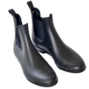 Sam Edelman | Sleek black short rubber rain boots size 10